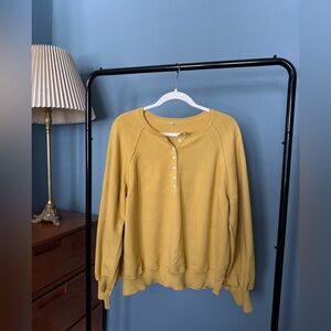 Mustard Yellow Henley Sweatshirt
